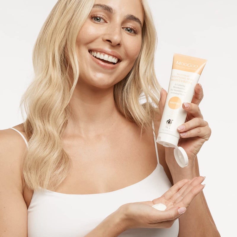 MooGoo Soothing MSM Moisturiser - Calming Face & Body Moisturiser for Sensitive, Red or Sunburnt, Dry, or Irritated Skin Including Eczema, Psoriasis & Rosacea (4 Fl Oz) - Image 2